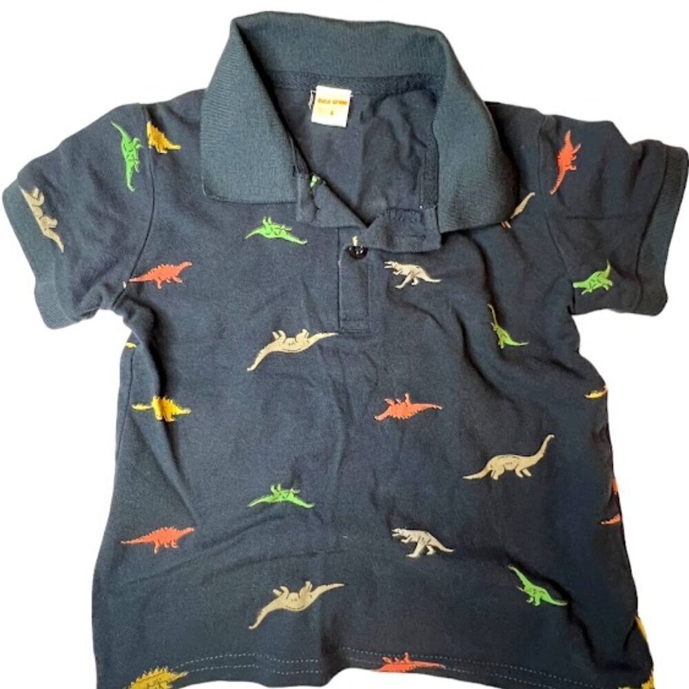 Toddler Boys Dinosaur Polo Size 4